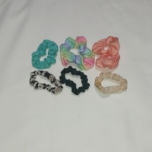 Vibrant Hair Scrunchie Collection - 6 Pack